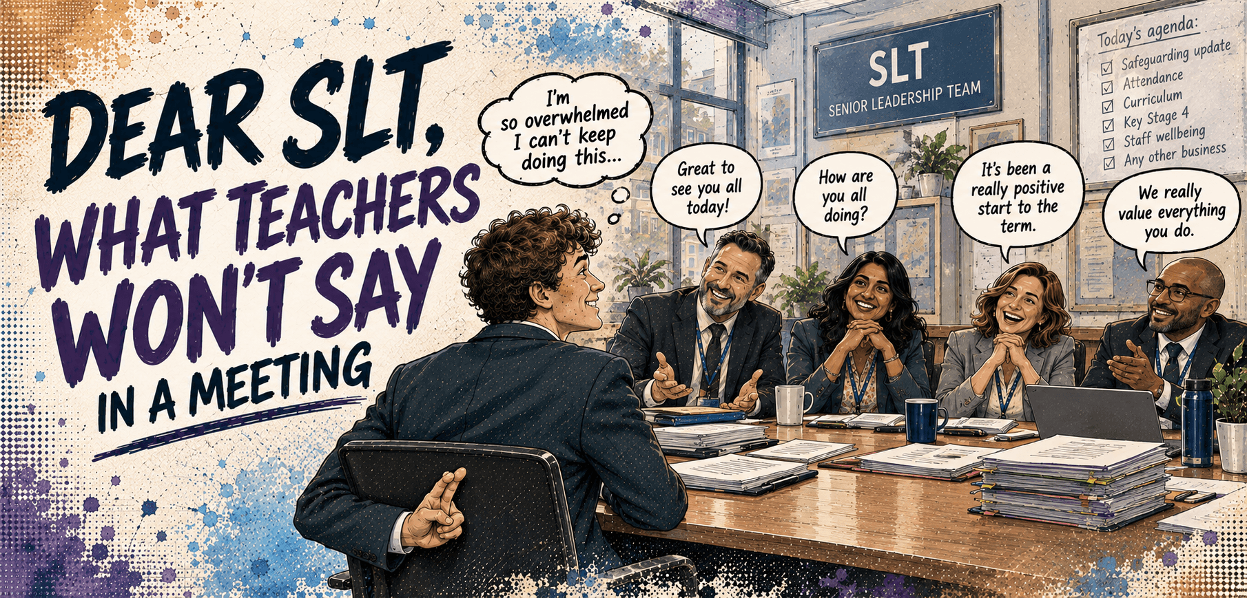 Dear SLT: what your teachers will never say in a meeting